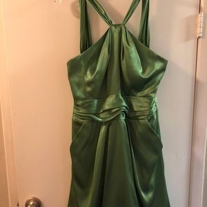 David’s Bridal Green Bridesmaid Dress